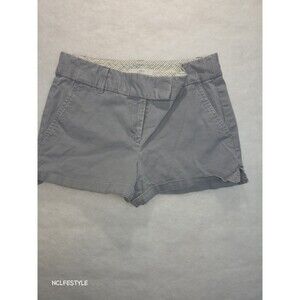 ANN TAYLOR LOFT Womens Size 4 Mid Rise Light Gray Chino Shorts - Riveria Fit